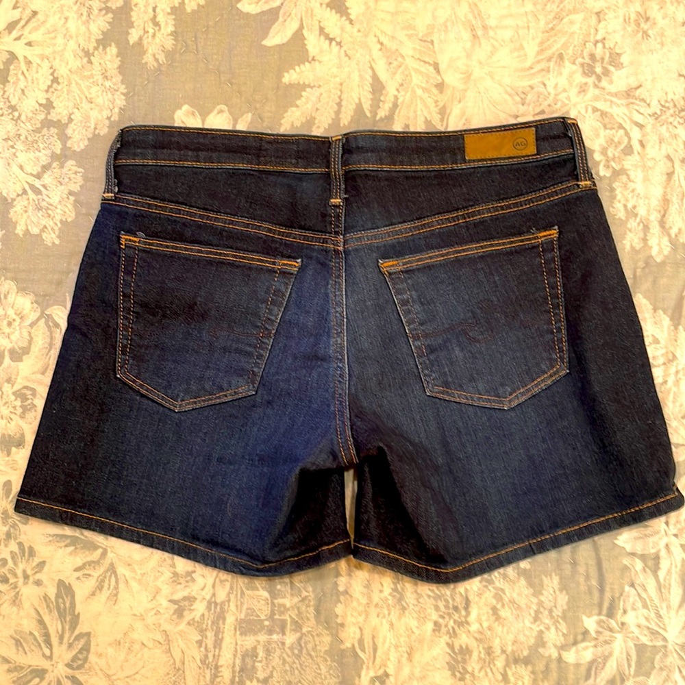 AG Adriano Goldschmied Dark Blue Denim Jean Shorts